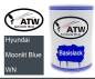 Preview: Hyundai, Moonlit Blue, WN: 500ml Lackdose, von ATW Autoteile West.